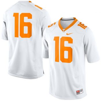 Tennessee Volunteers Nike No. 16 Game Football Jersey - White