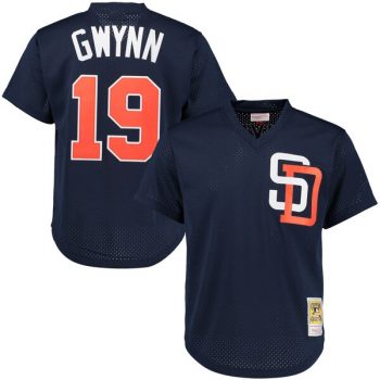 Tony Gwynn San Diego Padres Mitchell & Ness Cooperstown Mesh Batting Practice Jersey - Navy