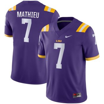 Tyrann Mathieu LSU Tigers Nike Game Jersey – Purple