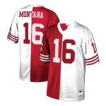 Joe Montana San Francisco 49ers Mitchell & Ness Retired Player Split Replica Jersey – Scarlet/White