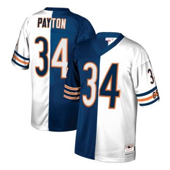 Walter Payton Chicago Bears Mitchell & Ness Retired Player Split Replica Jersey – Navy/White