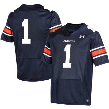 #1 Auburn Tigers Under Armour Replica Football Jersey - Navy