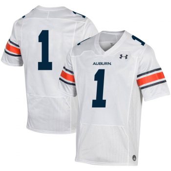 #1 Auburn Tigers Under Armour Youth 2019 Replica Football Jersey – White