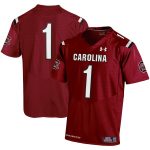 #1 South Carolina Gamecocks Under Armour Youth 2019 Replica Football Jersey – Garnet