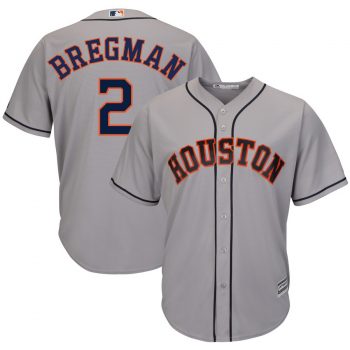 Alex Bregman Houston Astros Majestic Road Official Cool Base Player Jersey – Gray