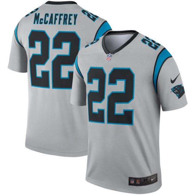 Christian McCaffrey Carolina Panthers Nike Inverted Legend Jersey - Silver