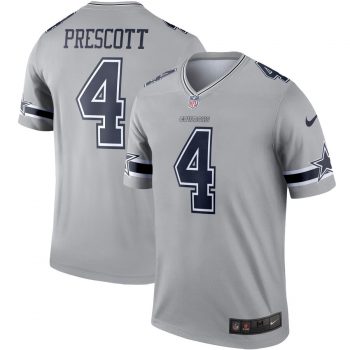 Dak Prescott Dallas Cowboys Nike Inverted Legend Jersey - Gray