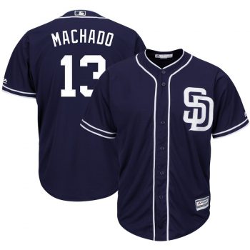 Manny Machado San Diego Padres Majestic Official Cool Base Player Jersey – Navy