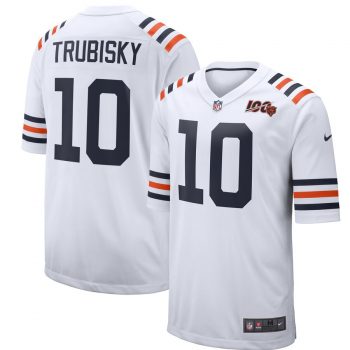 Mitchell Trubisky Chicago Bears Nike 2019 100th Season Alternate Classic Player Game Jersey - White