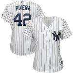 New York Yankees Mariano Rivera Majestic Women's 2019 Hall of Fame Cool Base Player Jersey – White/Navy