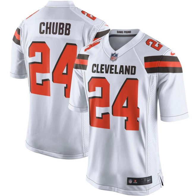 Nick Chubb Cleveland Browns Nike Player Game Jersey – White