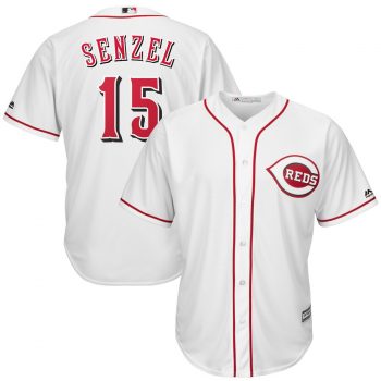 Nick Senzel Cincinnati Reds Majestic Official Cool Base Player Jersey – White