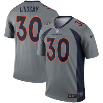 Phillip Lindsay Denver Broncos Nike Inverted Legend Jersey - Gray