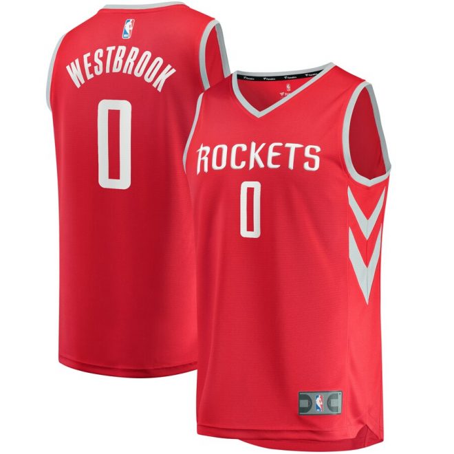 Russell Westbrook Houston Rockets Fanatics Branded Fast Break Replica Player Jersey Red – Icon Edition