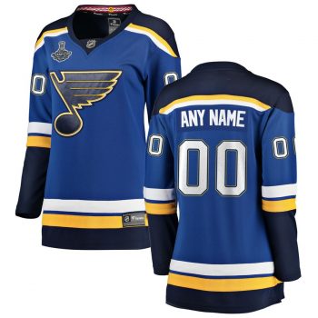 St. Louis Blues Fanatics Branded Women's 2019 Stanley Cup Champions Home Breakaway Custom Jersey - Blue