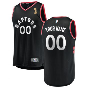 Toronto Raptors Fanatics Branded Youth 2019 NBA Finals Champions Fast Break Replica Custom Jersey Black – Statement Edition