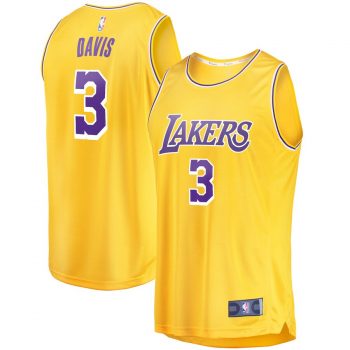 Anthony Davis Los Angeles Lakers Fanatics Branded 2019/20 Fast Break Replica Jersey Gold – Icon Edition