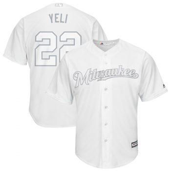 Christian Yelich "Yeli" Milwaukee Brewers Majestic 2019 Players' Weekend Replica Player Jersey – White