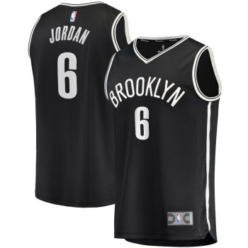 DeAndre Jordan Brooklyn Nets Fanatics Branded Fast Break Replica Jersey Black – Icon Edition