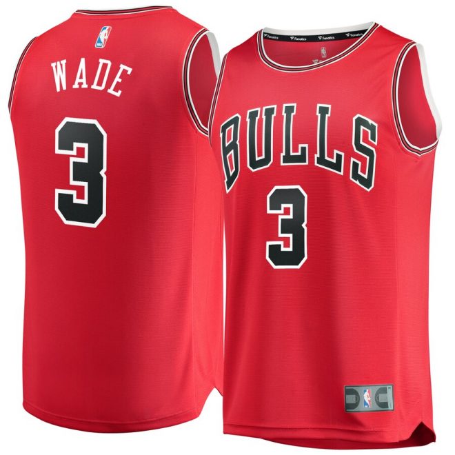 Dwyane Wade Chicago Bulls Fanatics Branded Fast Break Replica Jersey Red - Icon Edition