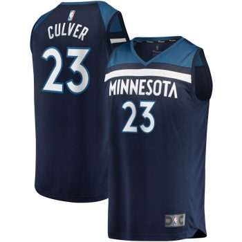 Jarrett Culver Minnesota Timberwolves Fanatics Branded Fast Break Replica Jersey Navy – Icon Edition