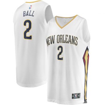 Lonzo Ball New Orleans Pelicans Fanatics Branded Fast Break Replica Jersey White – Association Edition