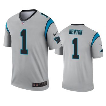 2019 Panthers Cam Newton Inverted Legend Silver Jersey