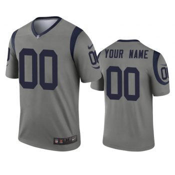 2019 Rams Custom Inverted Legend Gray Jersey