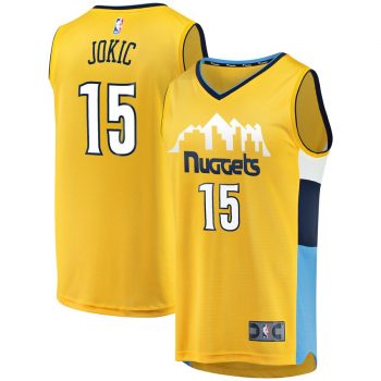 Nikola Jokic Denver Nuggets Fanatics Branded Fast Break Replica Jersey - Statement Edition – Gold