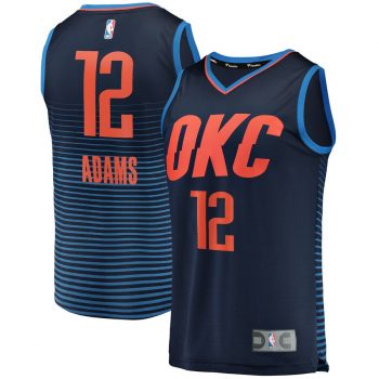 Steven Adams Oklahoma City Thunder Fanatics Branded Fast Break Replica Jersey - Statement Edition - Navy