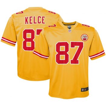 Travis Kelce Kansas City Chiefs Nike Youth Inverted Game Jersey - Yellow