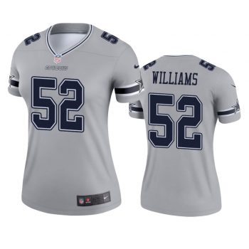 Women's 2019 Cowboys Connor Williams Inverted Legend Silver Jersey