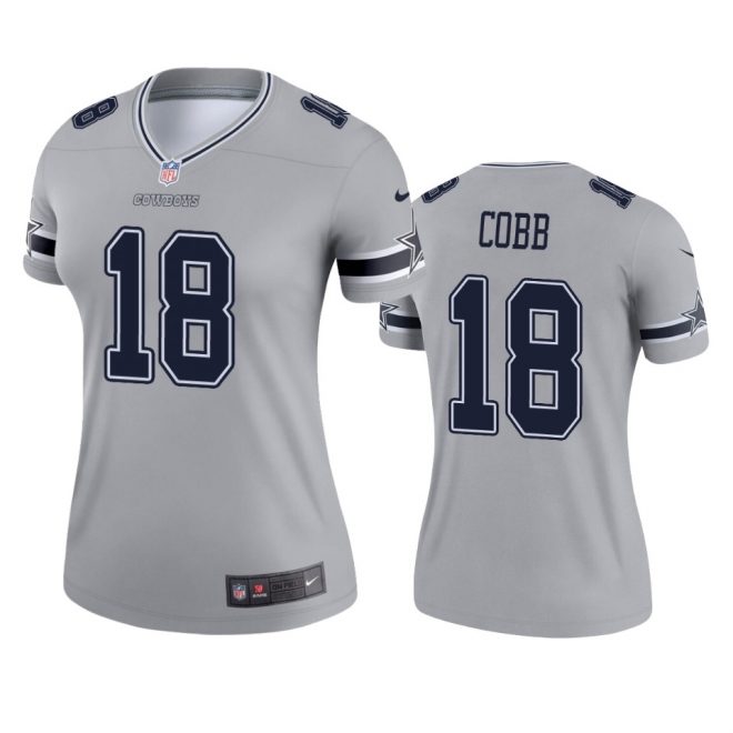 Women's 2019 Cowboys Randall Cobb Inverted Legend Silver Jersey