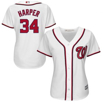 Bryce Harper Washington Nationals Majestic Women's Cool Base Player Jersey - White