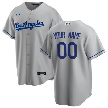 Los Angeles Dodgers Road 2020 Replica Custom Jersey - Gray