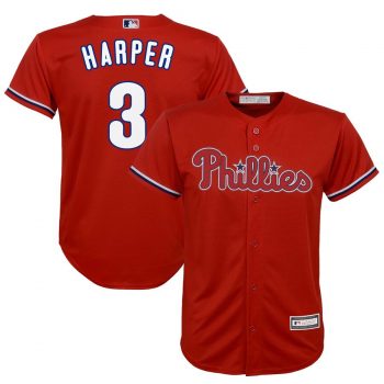 Bryce Harper Philadelphia Phillies Majestic Youth Replica Player Jersey - Scarlet