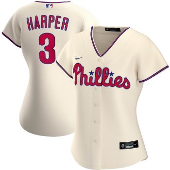 Bryce Harper Philadelphia Phillies Women's Alternate 2020 Replica Player Jersey - Cream