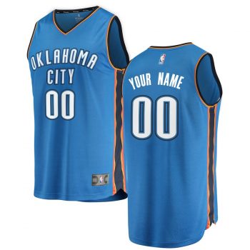 Oklahoma City Thunder Fast Break Custom Replica Jersey Blue - Icon Edition